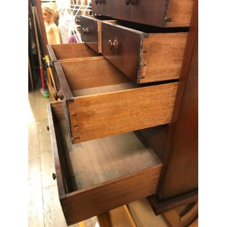 Antikes Viktorianisches Paar Kommoden, Massivholz Mahagoni, 19. Jahrhundert