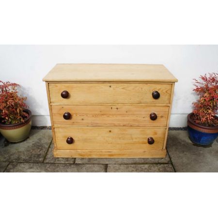 Original Viktorianische Kommode, Kiefernholz, frühes 19. Jahrhundert