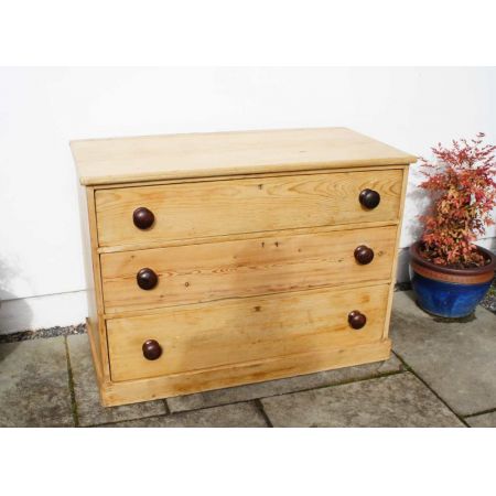 Original Viktorianische Kommode, Kiefernholz, frühes 19. Jahrhundert