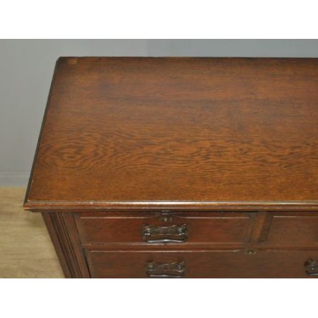 Große Original Edwardian Kommode, Eiche, 18. Jahrhundert