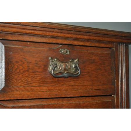 Große Original Edwardian Kommode, Eiche, 18. Jahrhundert