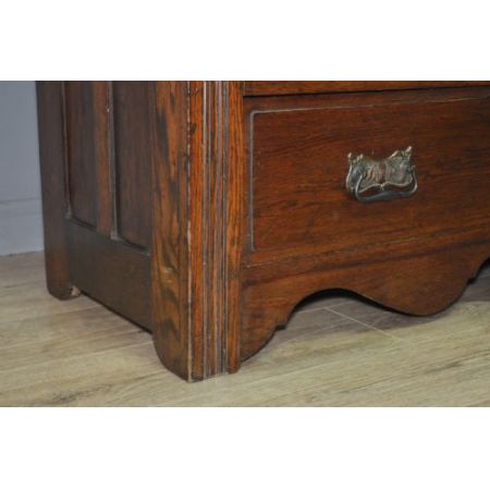 Große Original Edwardian Kommode, Eiche, 18. Jahrhundert