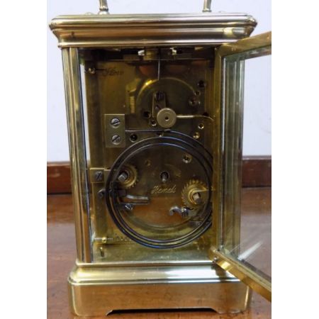 Englische antike Messinguhr, tragbar, 1920