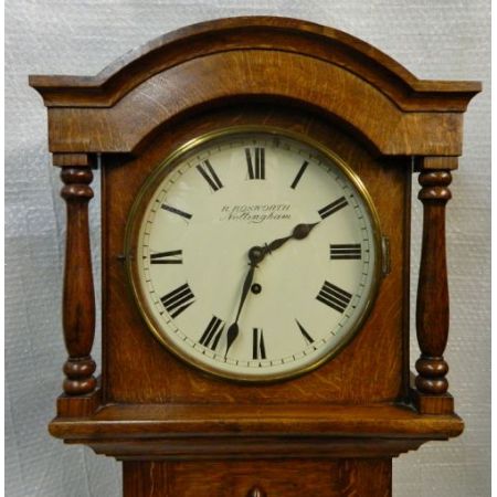 Britische original antike Tavernenuhr aus Eiche, Bosworth von Nottingham, 1850