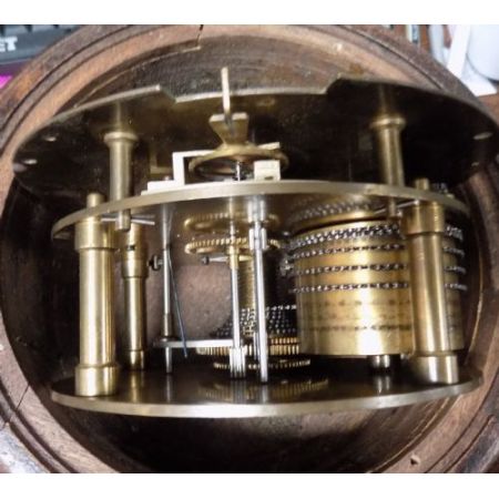 Antike original englische Schiffsuhr mit Kettenlaufwerk, 1910