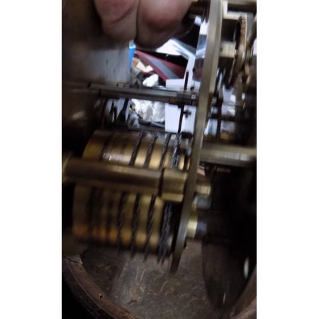 Antike original englische Schiffsuhr mit Kettenlaufwerk, 1910