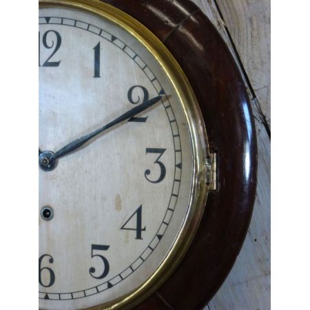 Britische original antike Wanduhr aus Eiche, 1920