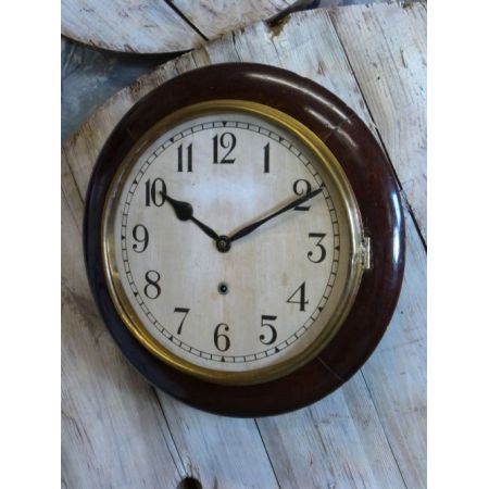 Britische original antike Wanduhr aus Eiche, 1920