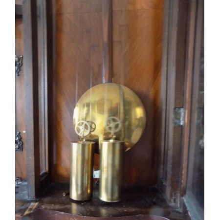 Englische antike große Gustav Becker Wanduhr, Wien 1900, Walnuss