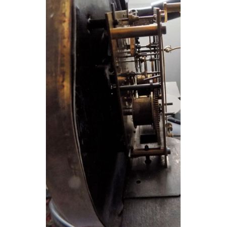 Englische antike große Gustav Becker Wanduhr, Wien 1900, Walnuss