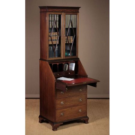 Original antiker Edwardian Sekretär Bücherschrank, 1910