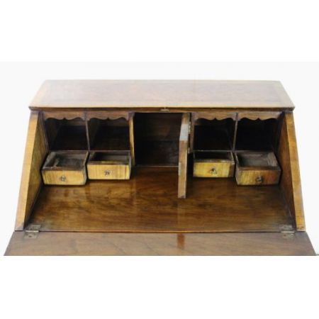 Queen Anne Nussbaum Sekretär antik 1900