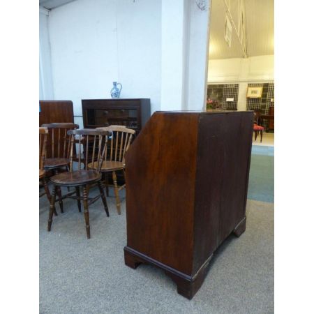 Georgianischer Sekretär original antik, 18. Jahrhundert, Mahagoni Massivholz