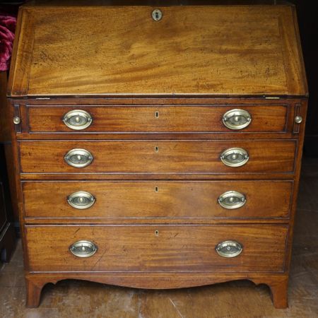 Original antiker Sekretär aus massivem Mahagoni, 19. Jahrhundert