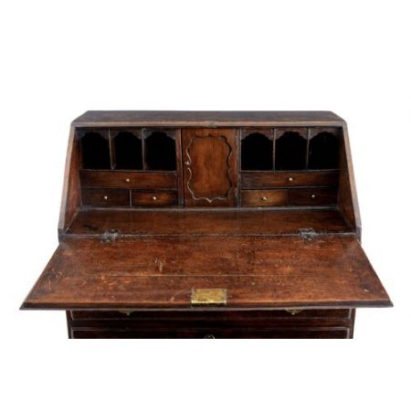 Antiker Georgian Sekretär aus Eiche, 18. Jahrhundert Original