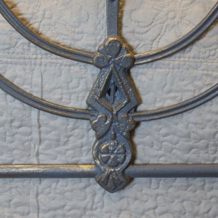 Antikes Bett original britisch, grau-gold, England 1880