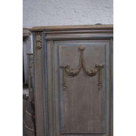 Wundervolles Original bemaltes, französisches Queen Size Bett mit Nachttisch und Stühlen, 1900