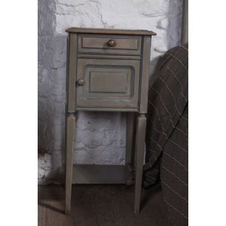 Wundervolles Original bemaltes, französisches Queen Size Bett mit Nachttisch und Stühlen, 1900