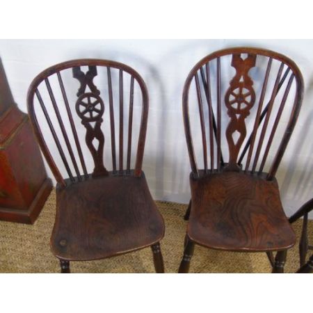 Britisches antikes Stuhl Set Harlekin Stühle, 19. Jahrhundert