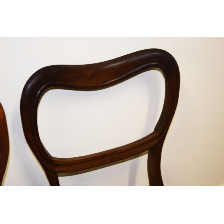 Original antike 6 Esszimmerstühle, Palisanderholz, 1850