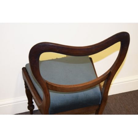 Original antike 6 Esszimmerstühle, Palisanderholz, 1850