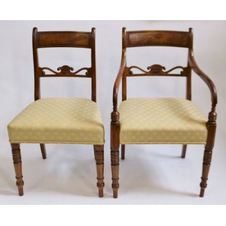 8 Original George III Massivholz Mahagoni Armstühle Stühle Set 1790 georgianisch