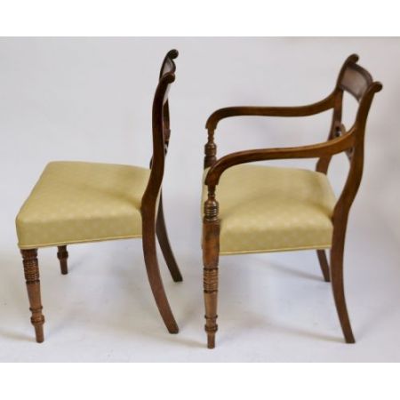 8 Original George III Massivholz Mahagoni Armstühle Stühle Set 1790 georgianisch