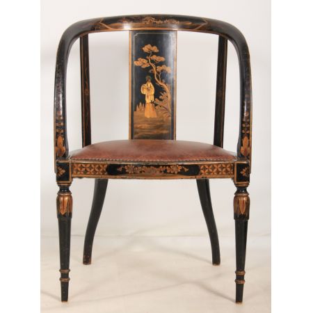 Original antike asiatische Stühle Armstühle Massivholz lackiert 1920 japanisch chinesisch