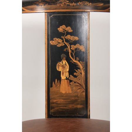 Original antike asiatische Stühle Armstühle Massivholz lackiert 1920 japanisch chinesisch