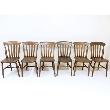 6 original viktorianische Ulmen Stühle Esszimmerstühle Massivholz 1850