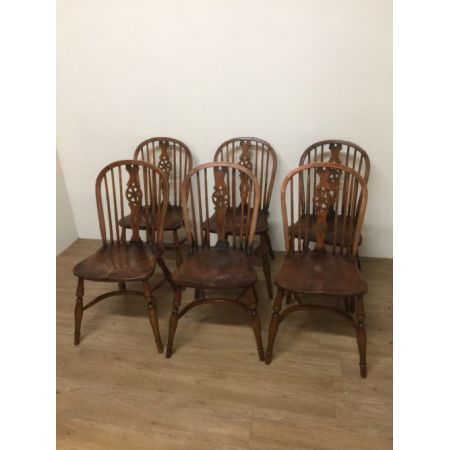 6 original antike Ulme Landhaus Stühle Esszimmerstühle Massivholz 1920