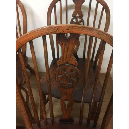 6 original antike Ulme Landhaus Stühle Esszimmerstühle Massivholz 1920