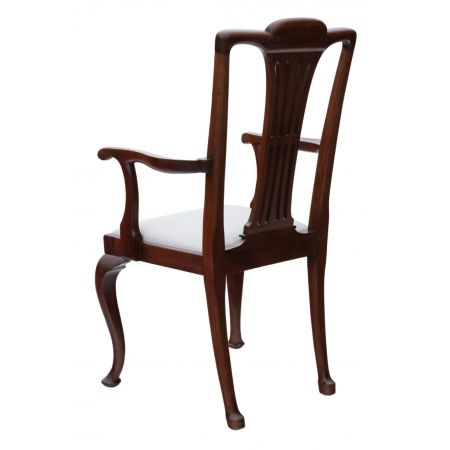 8 (6+2) Original antike Massivholz Mahagoni Esszimmerstühle Stühle Chippendale Revival 1920