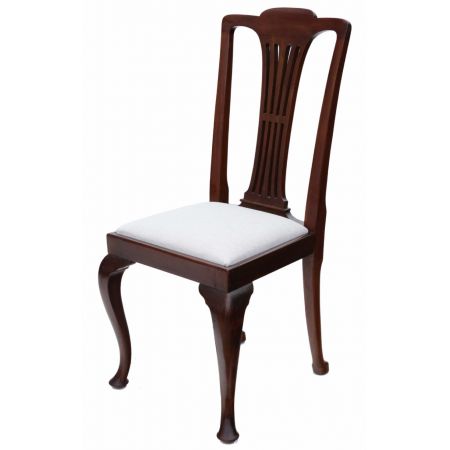 8 (6+2) Original antike Massivholz Mahagoni Esszimmerstühle Stühle Chippendale Revival 1920