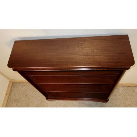 Schöner original viktorianischer Bücherschrank / Bücherregal Massivholz Mahagoni 1850 