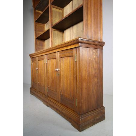 Viktorianischer englischer Massivholz Bücherschrank Eiche 1850 antik