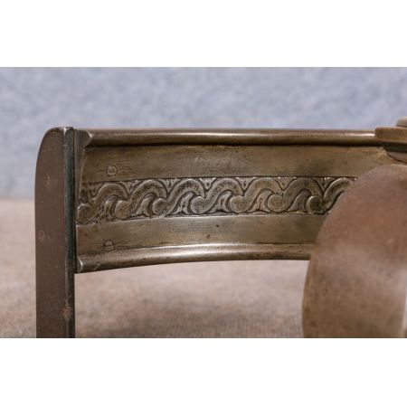 Ein Paar Andirons aus poliertem Stahl 