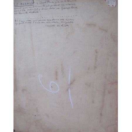 Französisches Ölgemälde der Reunion Insel von 1910 la Bernica Wasserfall von ange Jacques supparo (1870-1948)