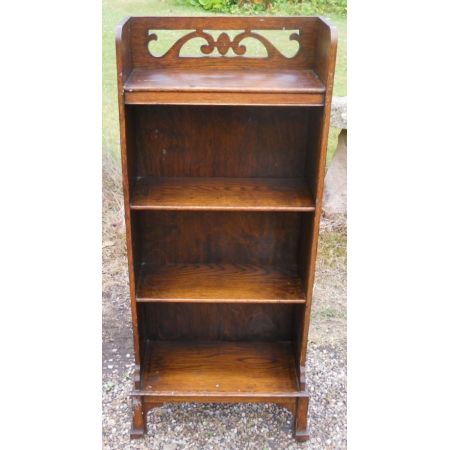 Britisches antikes Bücherregal / Bücherschrank Massivholz Eiche 1900