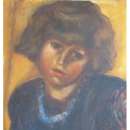 Kendal Coles Hopkins "junge Frau in Paris" von ca. 1930, antikes Ölgemälde