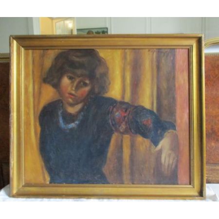 Kendal Coles Hopkins "junge Frau in Paris" von ca. 1930, antikes Ölgemälde