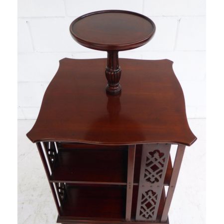 Seltenes edwardianisches Mahagoni Bücherregal/ Revolving Bookcase 1890 Massivholz