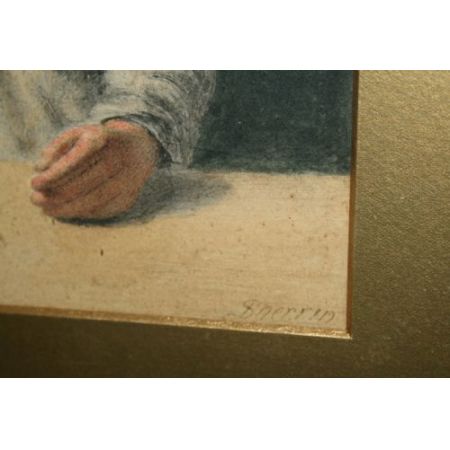 Daniel Sherrin Kerzenlicht Porträt Aquarell