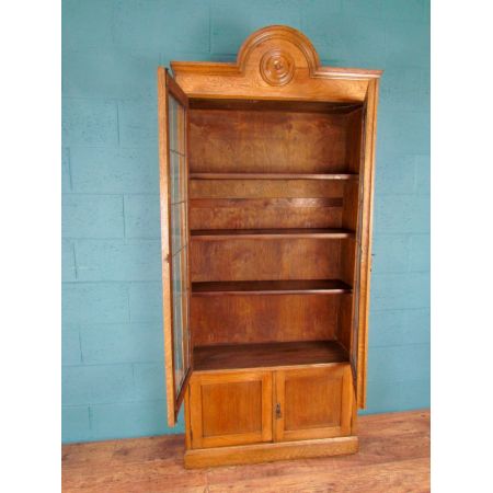 Original Arts and crafts Bücherschrank Vitrine Eiche Massivholz 1920