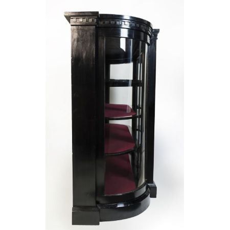 Edle große original viktorianische Massivholz Vitrine 1870