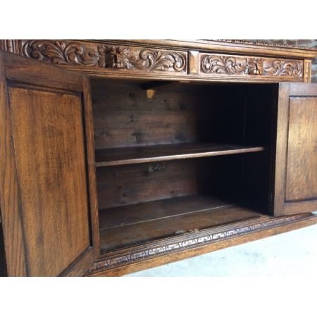 Beeindruckendes original viktorianisches Sideboard Eiche Massivholz 1870