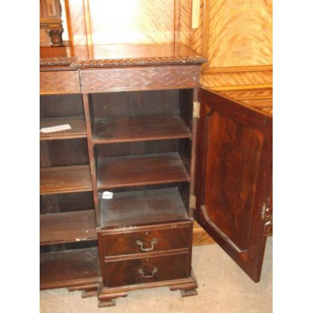 Original edwardianisches Mahagoni Bücherregal Bücherschrank Massivholz 1910