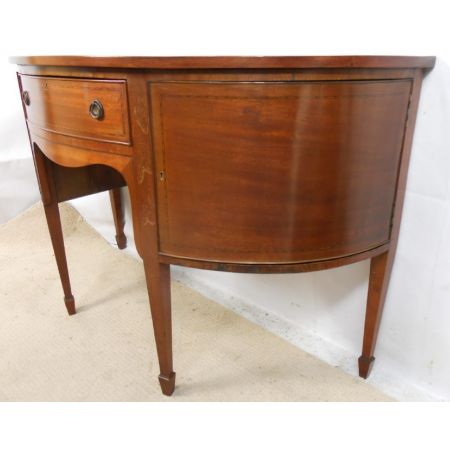 Georgianischer antiker Bowfront Beistelltisch Sideboard Massivholz Mahagoni 1900