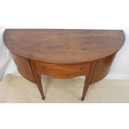 Georgianischer antiker Bowfront Beistelltisch Sideboard Massivholz Mahagoni 1900