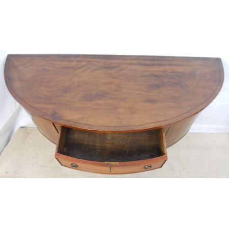 Georgianischer antiker Bowfront Beistelltisch Sideboard Massivholz Mahagoni 1900